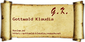 Gottwald Klaudia névjegykártya