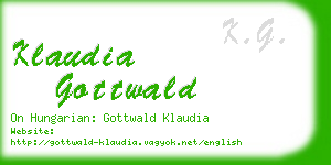 klaudia gottwald business card